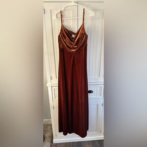 Revelry Skye Velvet Rust Size 6 Maternity Bridesmaid Dress